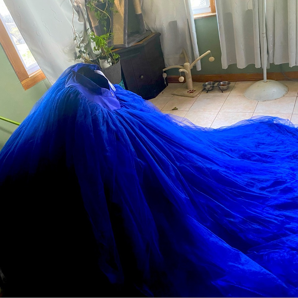 Disney Snow White Quinceañera dress from brand Ragazza Royal Blue